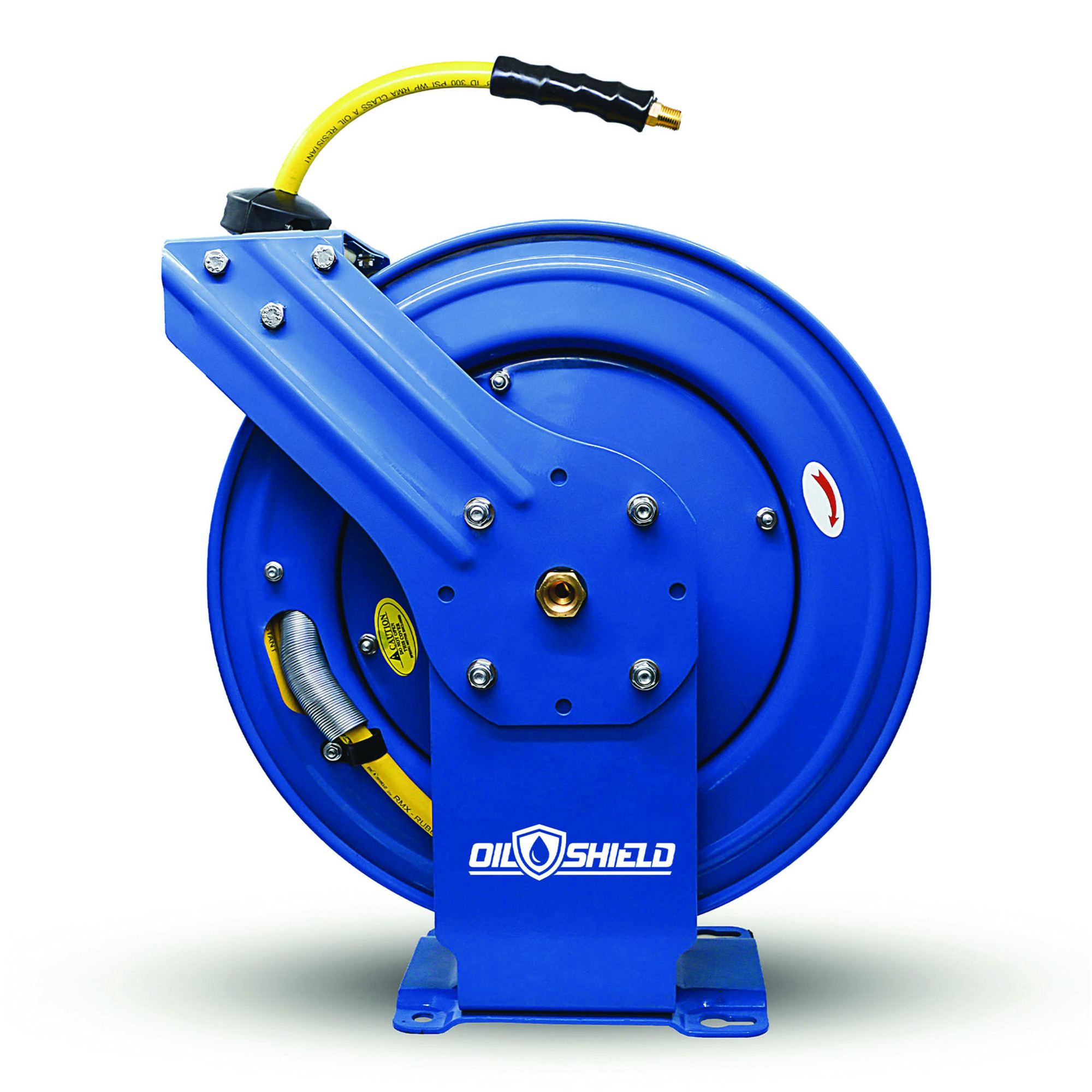OilShield, Rubber Air Hose Reel DA Assembly 1/2in.x50ft., Hose Diameter 1/2 in, Hose Length 50 ft, Model# OSRDA1250